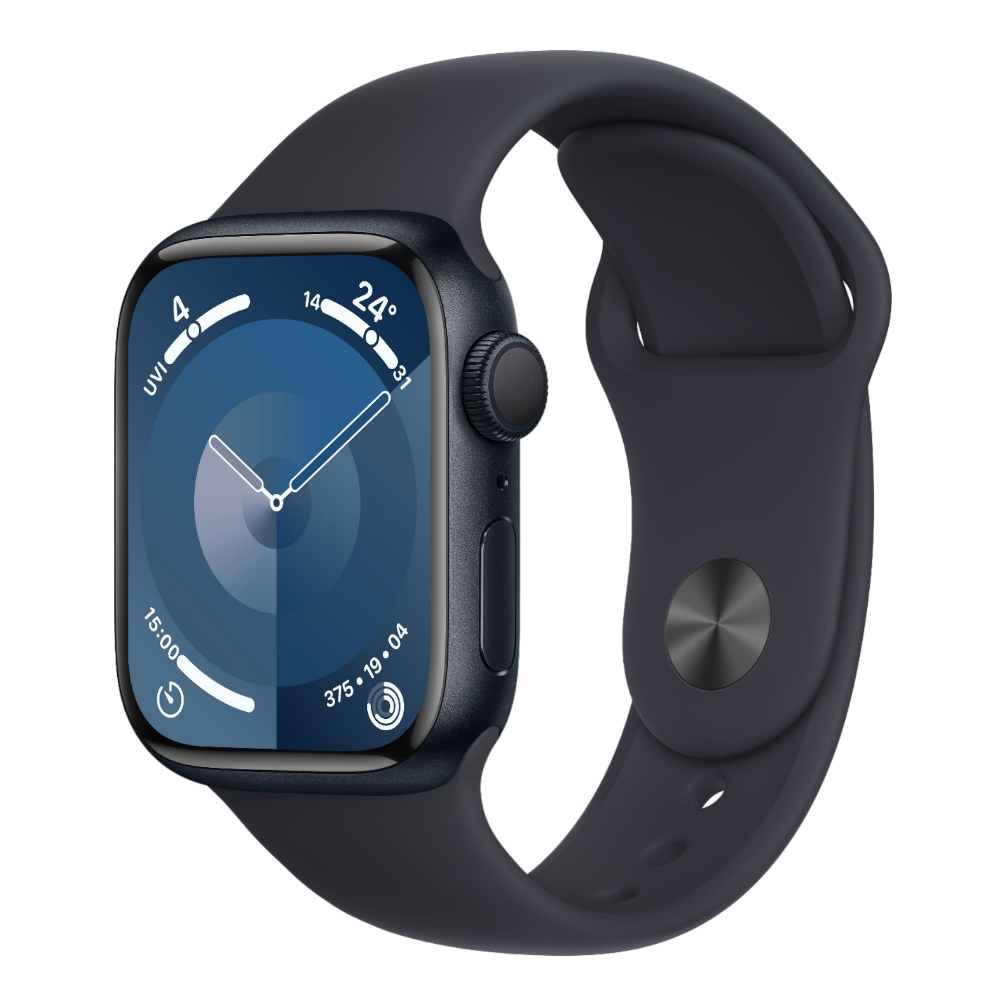 Apple Watch Series 9 GPS, 41mm Midnight Aluminum Case with Midnight Sport Band - S/M - alAsil